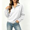 Women's Casual Long Sleeve Zip-Up Hoodie with Pockets Color Loose Fit Pullover Sweatshirt for Everyday Wear