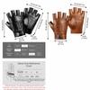 Lightweight Design Half Finger Gloves Genuine Leather Gloves  Daily Outdoor Use