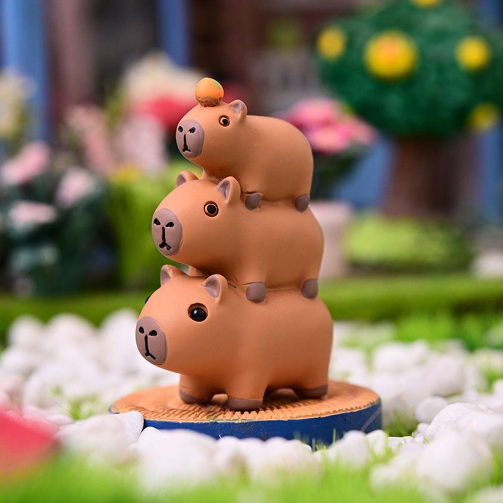 Resin Capybara Model Figure Cartoon Cartoon Figure Model Fashion Capybara Resin Ornaments