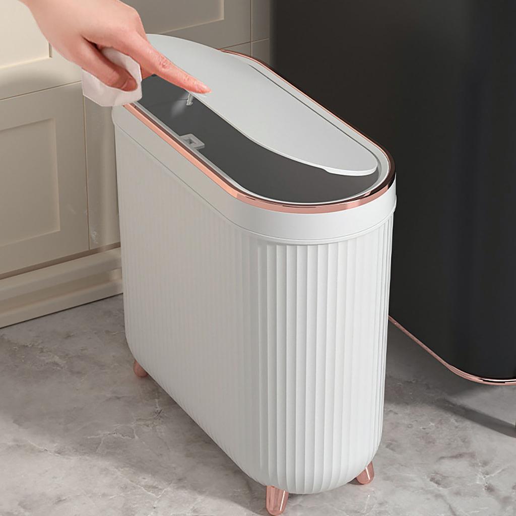 Intelligent Sensing Garbage Household Toilet Toilet Light With Lid Narrow Basket Slit Toilet