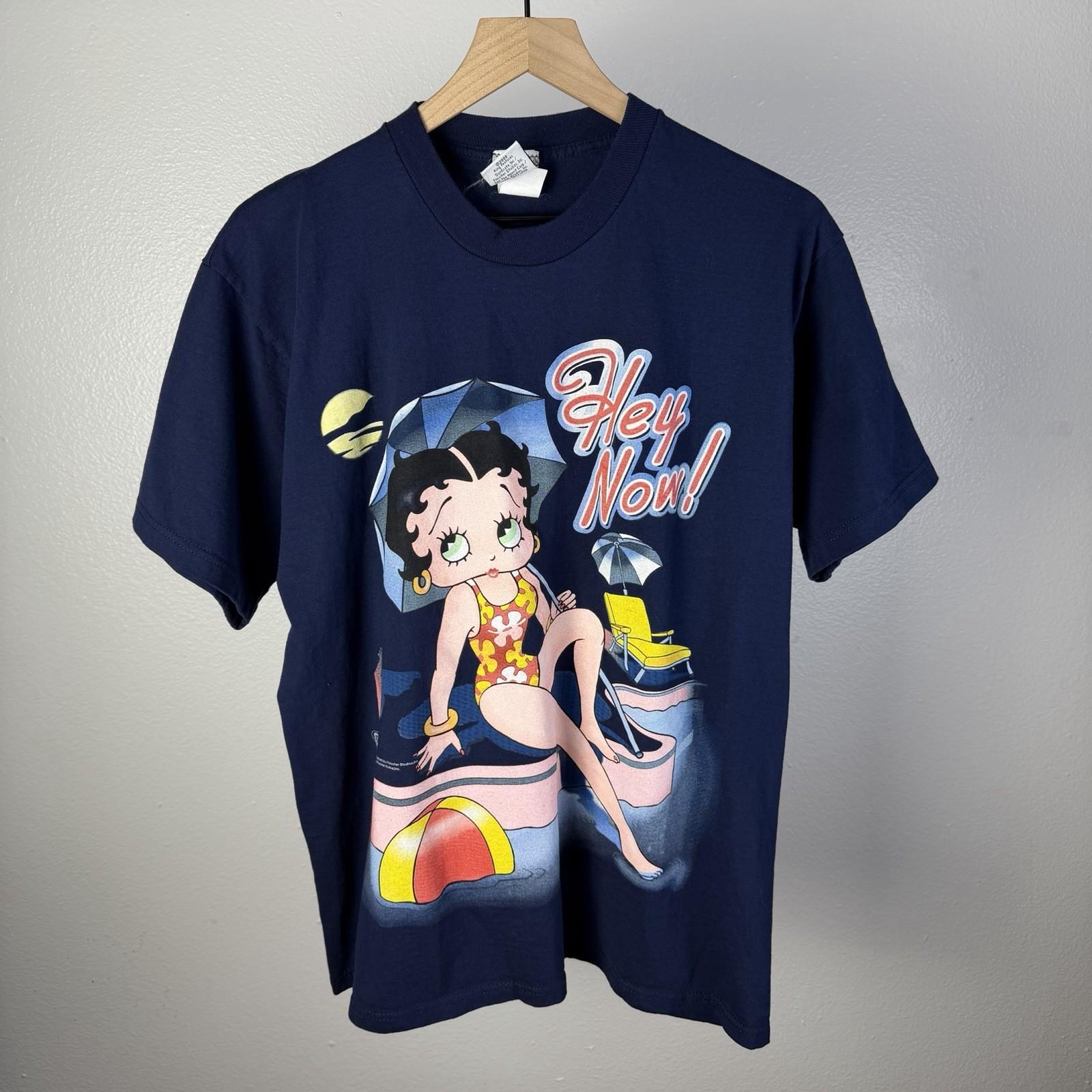 Vintage Betty Boop Hey Now! Freeze Big Print Bikini Bathing Suit T Shirt Size XL Unisex T-Shirt XXXL