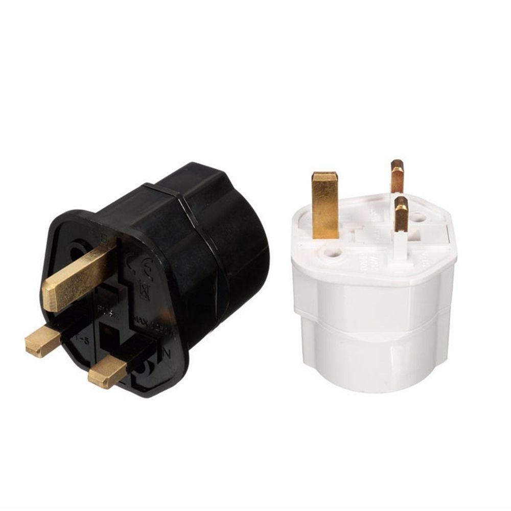 Ny Sikker EU 2-pinners til UK 3-pinners Europeisk Reiseplugg Euroadapter Strømkontakt Adapter Konverter