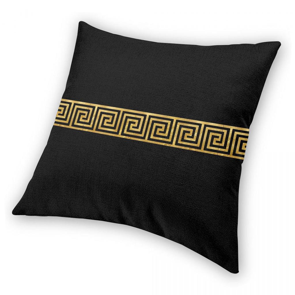 Gold Greek Key Trendy Pillowcase Printing Fabric Cushion Cover Decor Throw Pillow Case Cover Bed Drop Shipping 45X45cm