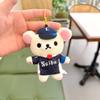 Baseball Team Rilakkuma Plush Keychain Bag Pendant Toy Cartoon Bear Doll Gift