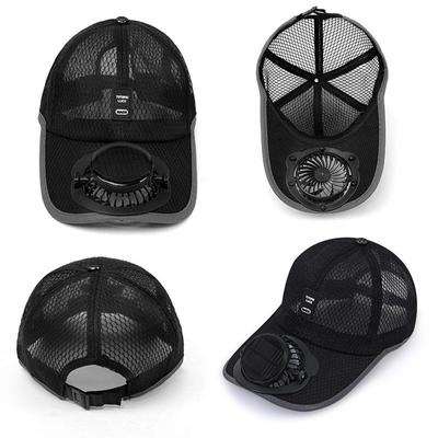 Breathable Sunhat with Solar Fan Sun Block Baseball Hat with Solar Fan USB Charging Fan Outdoor Sunhats Sunscreen Sunshade Hats