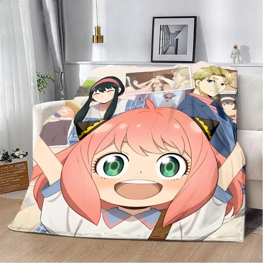 Spy x family Cartoon anime Printed Blanket Picnic Blankets Warm Blanket Soft and Comfortable Blanket Home Travel Birthday Gift