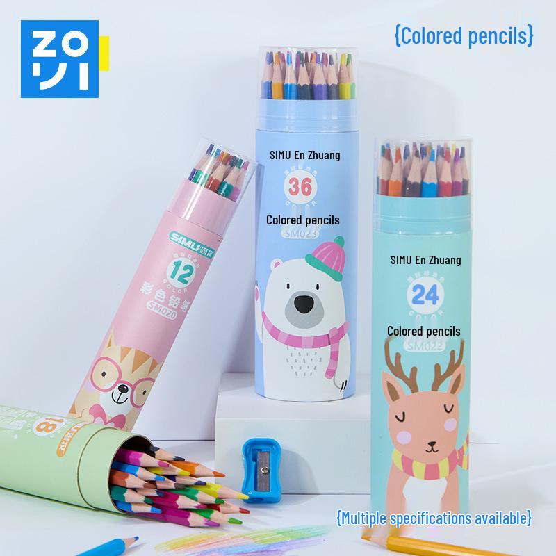 Colored Pencil Set for Elementary Students - 24 or 36 Colors, Ideal for Rewards and Children's Art Projects