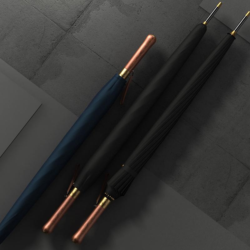OLYCAT 16-Rib Men's Windproof Business Umbrella, Automatic Straight Handle, Reinforced & Enlarged Design.