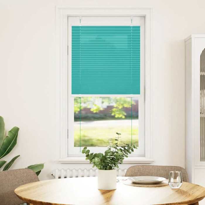 VidaXL Store plissé vert pétrole 65x150 cm largeur du tissu 64,4 cm, store plissé de fenêtre, store accordéon, store plissé 4015391