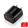 Universal Fast USB Mobile Phone Charger with EU/US Plug Adapter