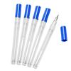 Refillable Empty Marker Pen Barrels with Transparent Plastic Body and Blue Cap for Writing, Marking, and DIY Preps