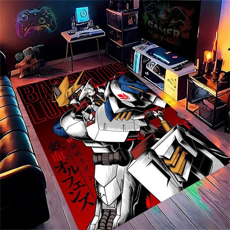 G-Gundam-m Cartoon Robot Gift Carpet Rug for Bedroom Living Room Home Sofa Decoration Kids Game Play Decor Floor Mat