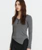 MAKE A TOAST Striped Button Long Sleeve T-Shirt (Gray) Mbfsto002Gr