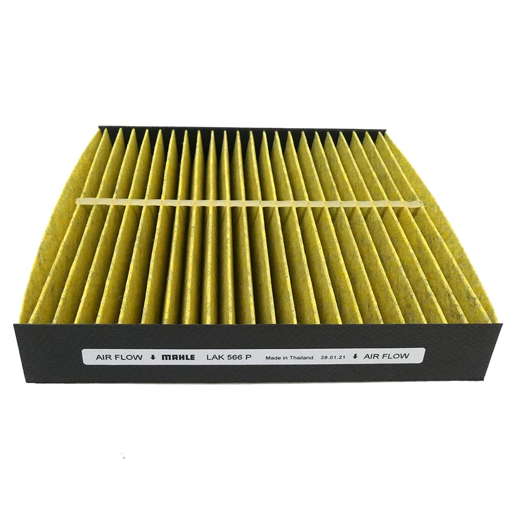 MAHLE LAK566P Air Conditioner Filter, Antibacterial, Antiviral, Natural Polyphenols, 3-Layer Construction, Deodorizing, PM2.5 Removal,