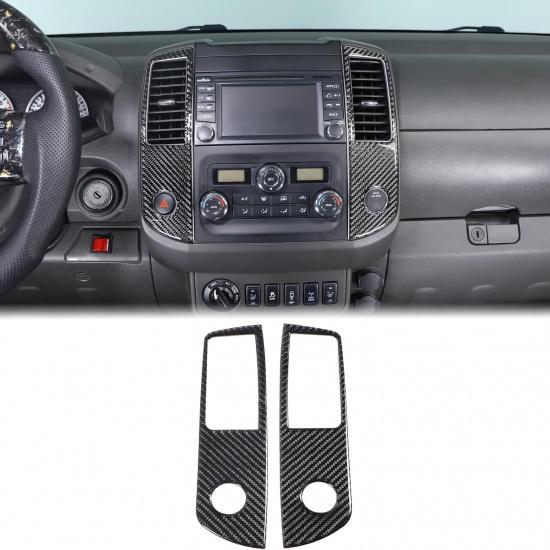 

Aunginsy Center Console Air Outlet Trim Frame Compatible with Nissan Frontier 2009-2017 Pickup Central Control Air Conditioning Vent Panel Decorative чёрный