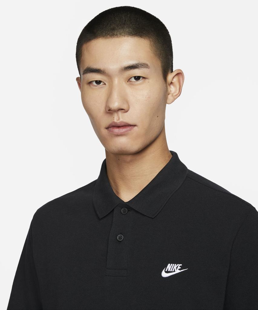 Nike Club Short Sleeve Polo Shirt M - Black:White / Fn3895-010