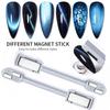 Magnetischer Stick Katzenauge Magnetwürfel Doppelseitige Nägel Starke Nagelkunst Für UV-Gel-Lack Nägel Kunstdesign Glitzereffekt