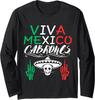 Viva Mexico Cabrones Independence Day Mexican Flag Long Sleeve T-Shirt