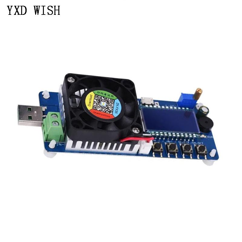 4A/5A 25W/35W Adjustable Electronic Load Tester LED Digital USB Voltmeter Ammeter Battery Capacity Power Supply Detector Monitor