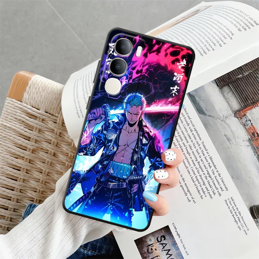 Phone Cover Case for Vivo Y52S Y93 Y71 Y91 Y75 Y81 Y50 Y95 Y51S Y78 V27 V21E V23 V25 V30 V29 Y53S Cool Zoro Anime