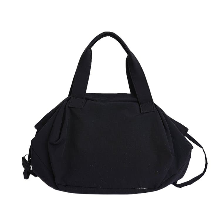 Simple nylon tote bag portable messenger women s bag чёрный