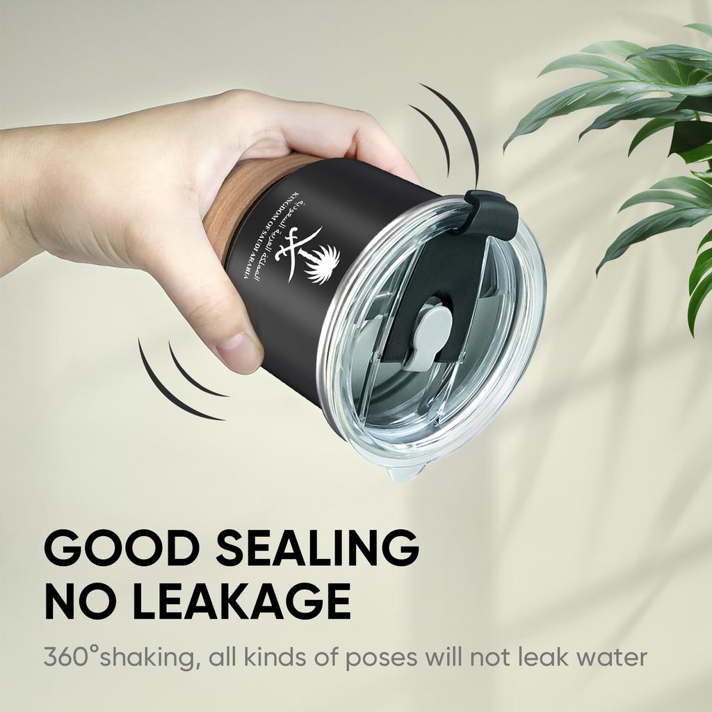 500ML National Emblem of Saudi Arabia Logo Coffee Mug Stainless Steel Water Cup Outdoor Camping Beer Mug with Lid Straw for Gift