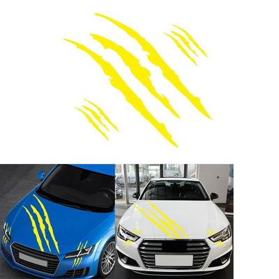 Yellow Scratch Claw Car Decal Bumper Roof Sticker Vehicle Body Trim New