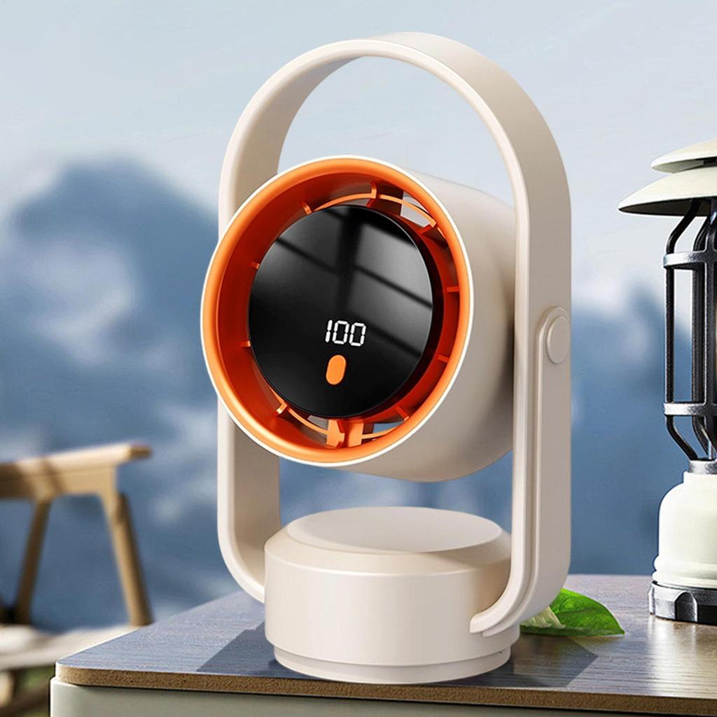 Desk Fan 5 Wind Speed 1800mAh Table Air Circulator Fan For Women Men Students Travelers Home Apartment Study Bedroom Living Room