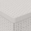 1 Seater Garden Sofa Rattan Look PP White