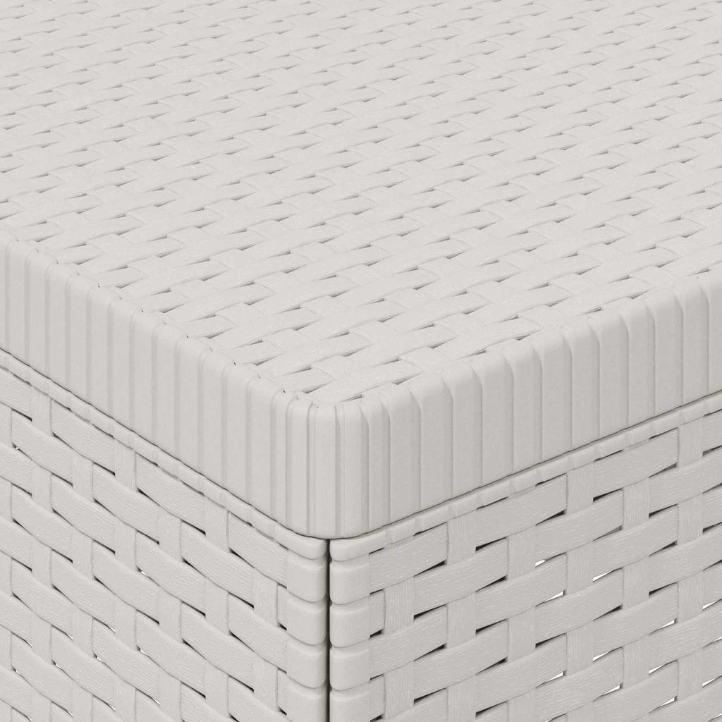 1 Seater Garden Sofa Rattan Look PP White