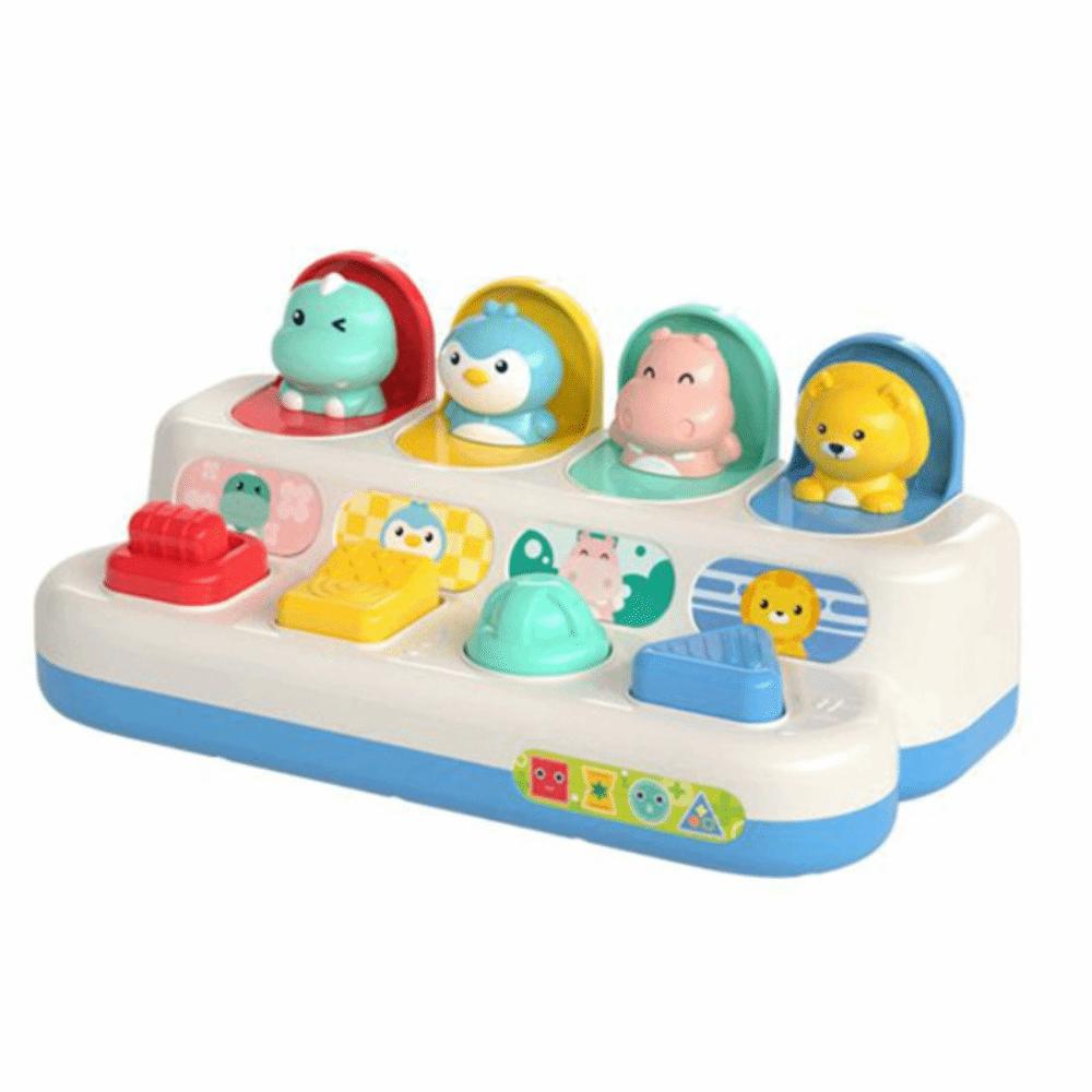 

with Buttons Baby Pop Up Montesorri Toys Plastic Interactive Animal Toy Box Boy Girl разноцветный