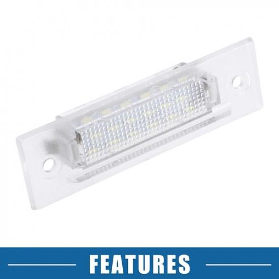 2pcs 6500K White LED License Plate Light for PORSCHE Boxster 986 1999-2004