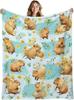 Capybara Blanket Gifts For Capybara Lovers,Cozy Soft Capybara Gifts Boys,Capybaras Blanket Decor For Couch Sofa Bedroom