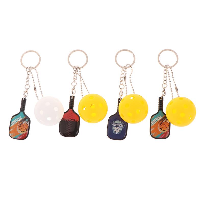 Pickleball Key Holder Car Key Chain Pendant Pickleball Keyring For Party Hoilday Handbag Wallets Birthday Gifts Accessories