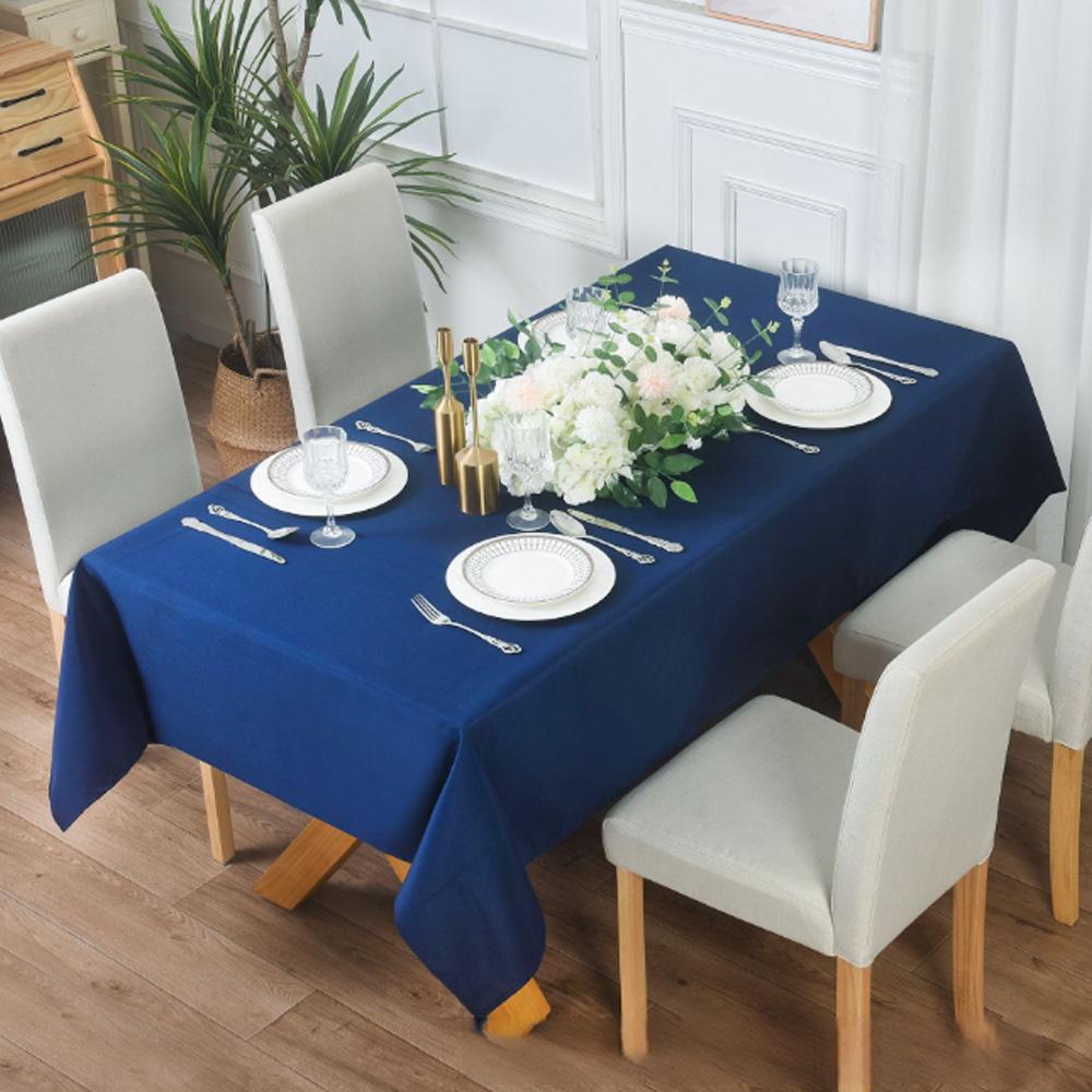 Solid Black Conference Banquet Hotel Dining Table Exhibition Advertising Tablecloth Office Table Cloth Art Rectangular Tableclot