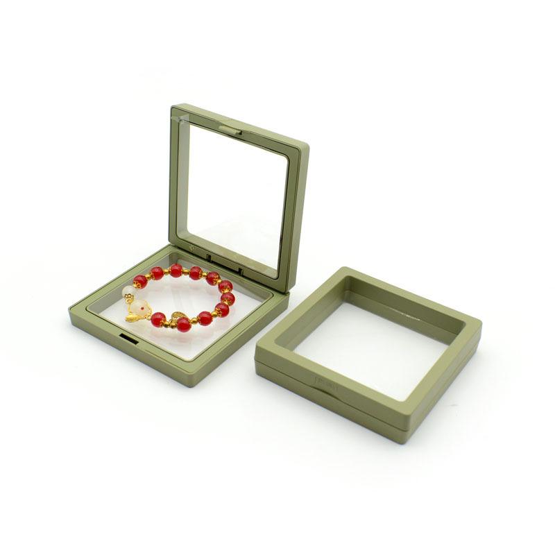 10-Pack Acrylic PE Film Floating Jewelry Display Stand Multi-Color Art Style Holder