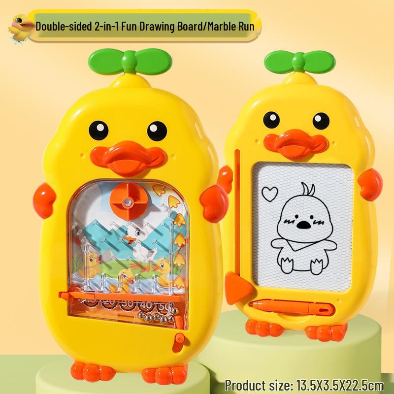 Little Duck 2-in-1 Children s Magnetic Drawing Board & Marble Game Toy