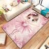 Pink Printed Carpet Kitchen Carpet Yoga Mat Anti Slip Bathroom Mat Carpet Suitable Living Room Entrance Camping Picnic Carpet