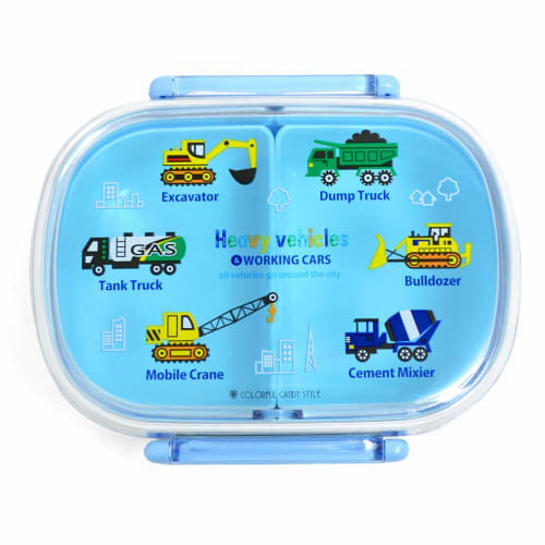 COLORFUL CANDY STYLE Lunch Box for Boys, Kids, Picnic Lunch Box, Kindergarten, Elementary School, Full Throttle Working Vehicle, N5800300
