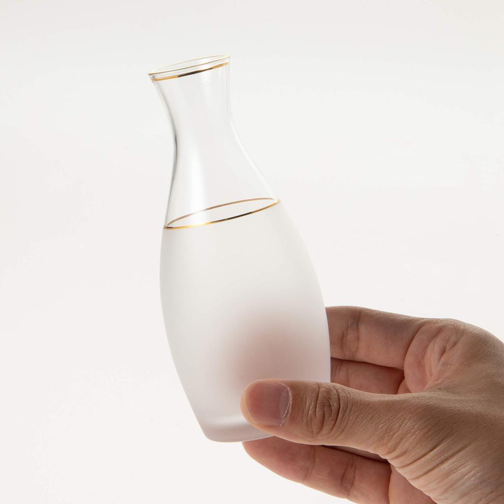 Toyo Sasaki Glass Sake Bottle, Gold Lined, 180ml, Made In Japan, 61001-478