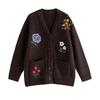 Chuyu Women's Embroidered V-Neck Cardigan Sweater