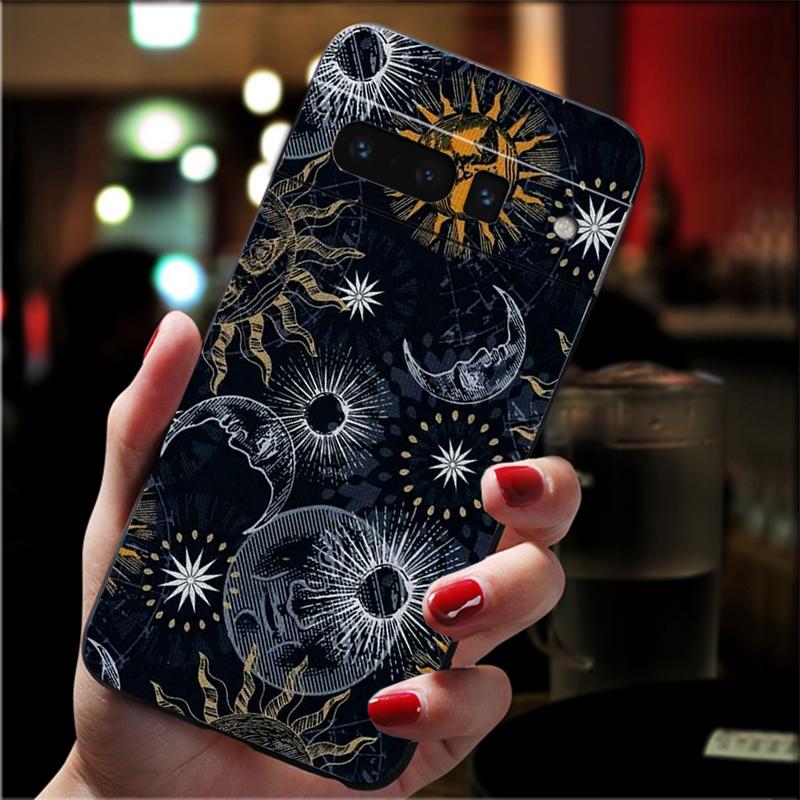 Phone Case For Google Pixel 10 Pro XL 9 Pro XL 9A 8 7 6 Pro Pixel 8A 7A 6A Pixel 8 7 6 5 Witches moon Tarot Mystery Totem