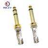 Gilding 6.35MM Jack Plug Male Mono Audio Connector Adapter 1/4Inch Male Soldering Audio Stereo Connectors