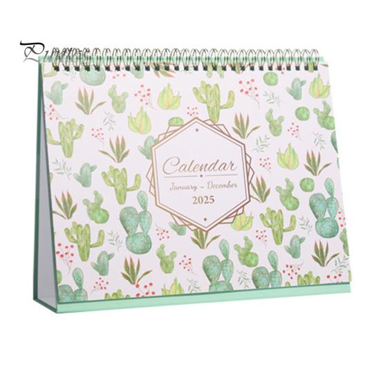 2025 Desk Calendar 12 Months Standing Flip Calendar Desktop Stand Up Calendar Daily Life Planner Organizer for Office Kitchen Classroom