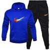 Mens Tracksuit Set Long Sleeve Hoodie Sweatshirt Sweatpants Casual Sportswear Youth Fashion
