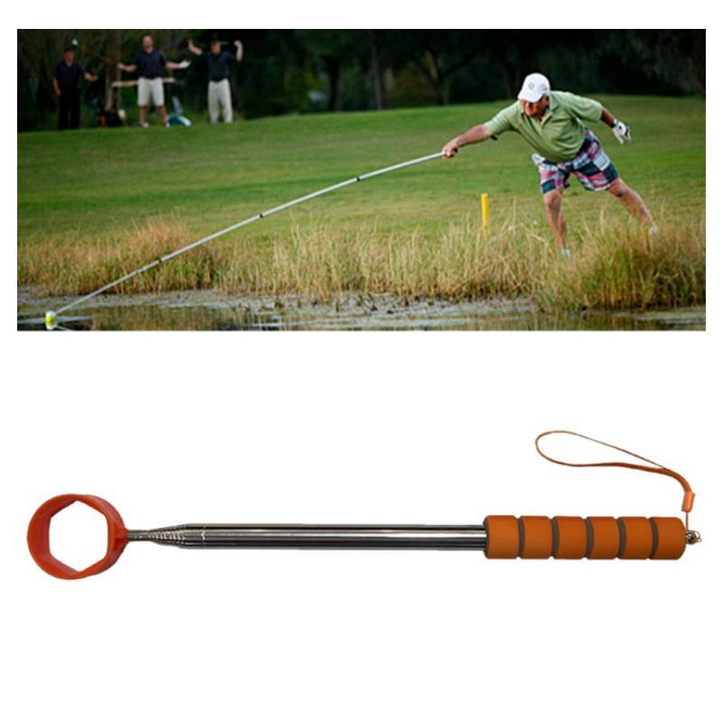 Golf Ball Retriever Telescopic Stainless Steel Portable Golf Accessory For Golfers