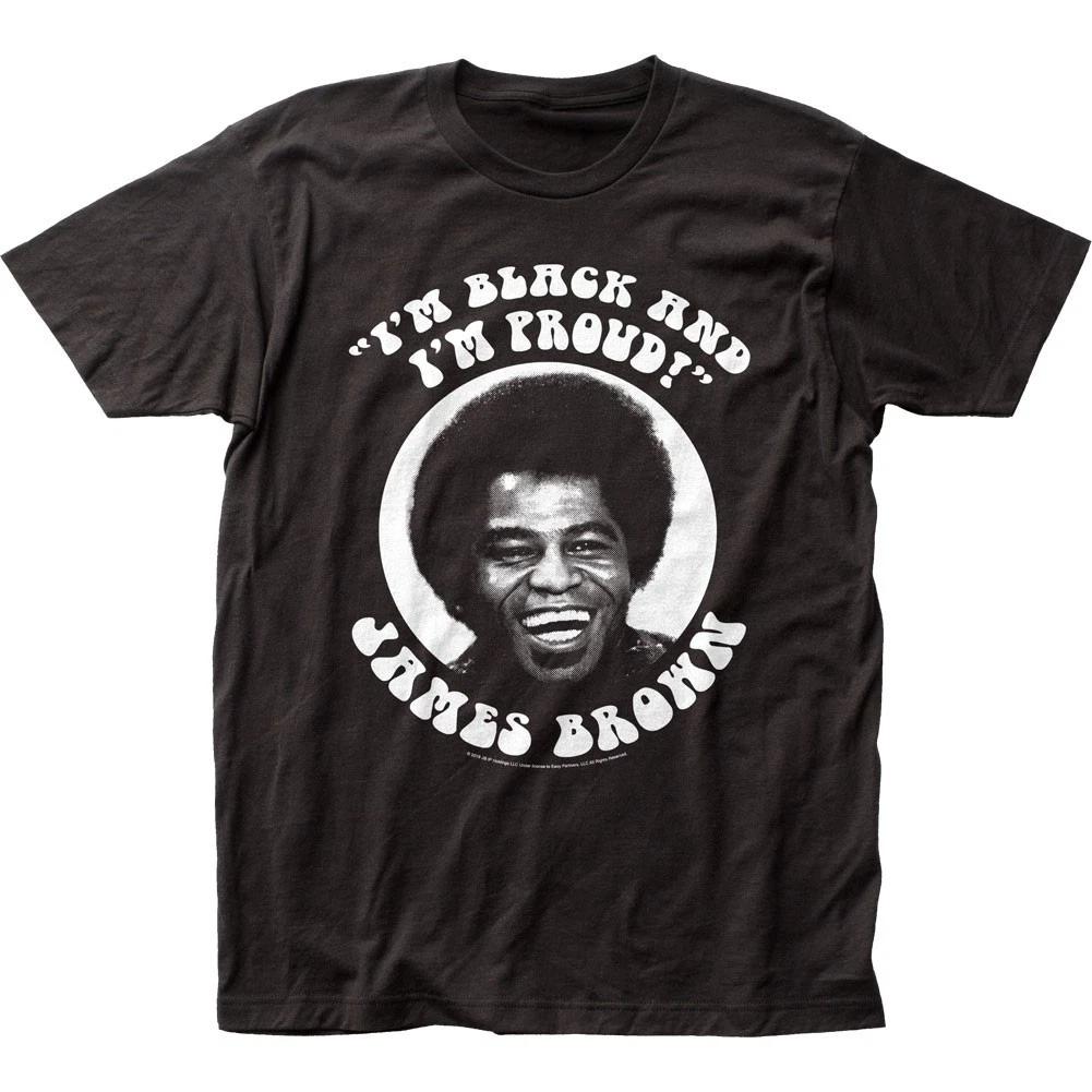 James Brown Black And Proud Mens T Shirt Music Classic Concert Soul Tee Black 2XL