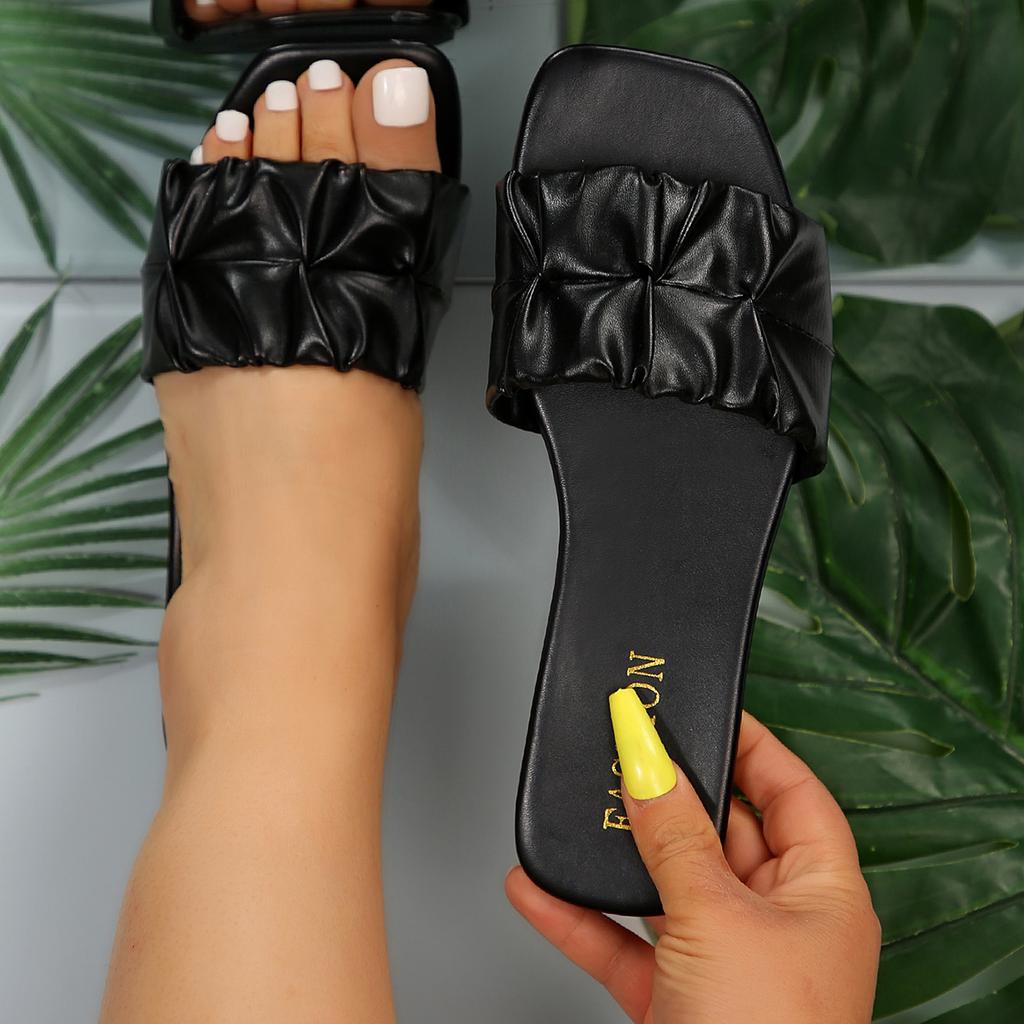 Fashion 2025 New Summer Girls Sequins Slippers Fashion Children Flats Outdoor Kids Slippers Soft Sole Anti-Slippery Kids Beach Shoes