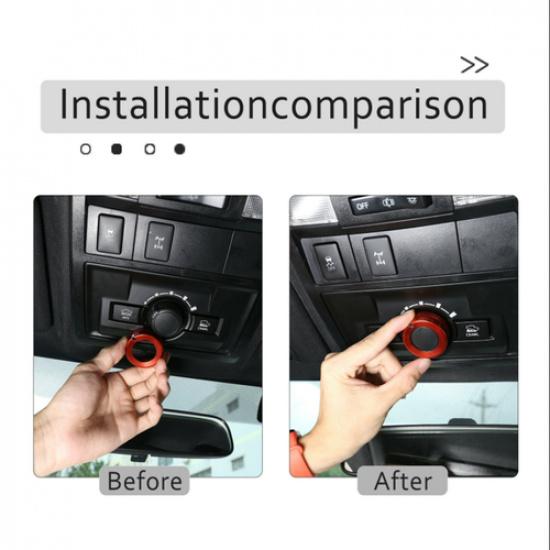 For Toyota Tacoma 2016- Red ABS Front Roof Reading Light Lamp Cover Trim