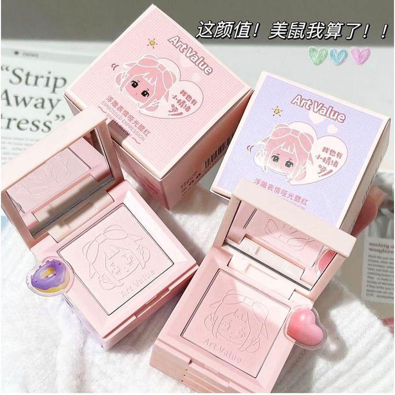 Art Value - 4 Colours Cartoon Embossed Matte Blush Palette